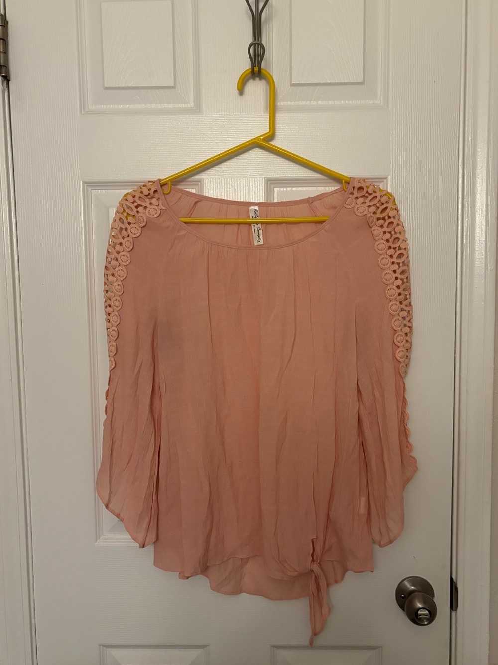 Pink Lace Blouse - Size Medium